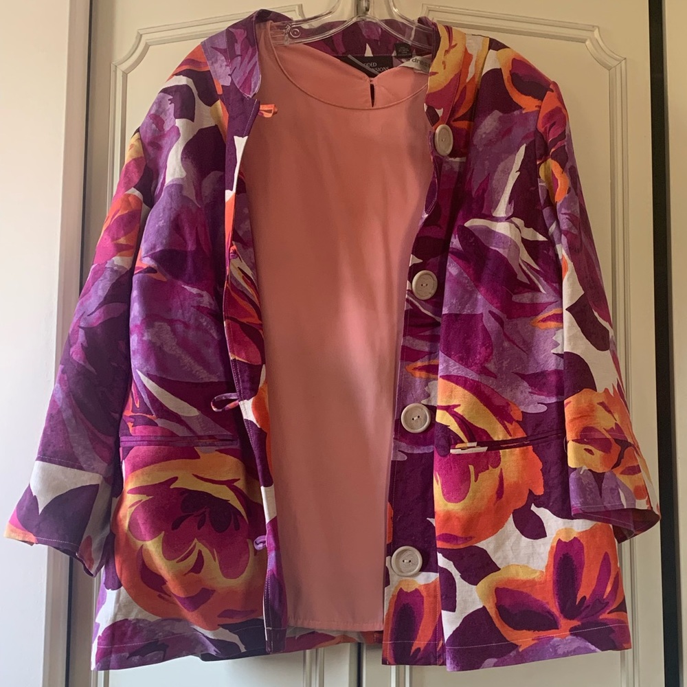 💐 2 PIECE 3/4 sleeve blazer with blouse shell